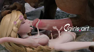 Blonde's Monstrous Encounter: Minotaur Impregnation by Ogirls.art