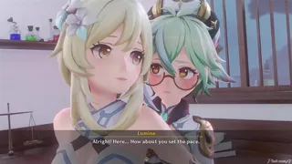 Mondstadt's Potion Mishap: Sucrose & Lumine's Wild Night (Parts 1-2) [pinksama] [dubbed]