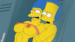 Marge & Bart's Sweaty Gym Session - Steamy Workout Scene [Nikisupostat][1080p]