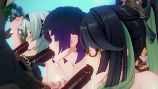 Eula, xianyun, and yelan got fucked by hilichurl