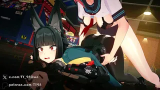 Miyabi x Yanagi FutaSex (sound)