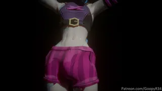 Futa Jinx's Solo Handjob: Huge Cumshot from Small Tits by GoopyR34 for League of Legends