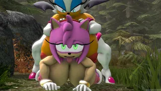 Futa Rouge and Futa Amy – Public Forest Fuck!