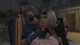 CHUN-LI & CAMMY VS RYU, KEN, BALROG & SAGAT