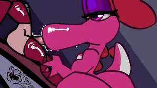 Birdo sucks on a toad's cock after the race (mustard_gollum)