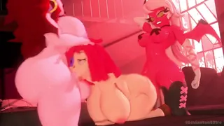 Futa Mommy Mearest and Futa Verosika Mayday fucking Ragatha