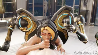 Animation Grosse Bite Fellatio Éjaculation Gorge Profonde Domina Branlette NSFW Overwatch POV