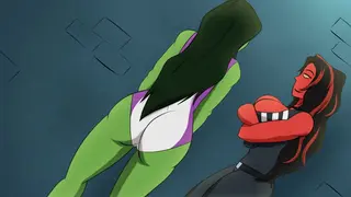 She-hulk gets Wedgied (By the-killer-wc)