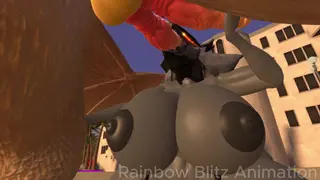 Female Muto gets fucked by Ghidorah