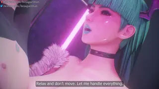 Morrigan aspirant l'âme d'un fêtard