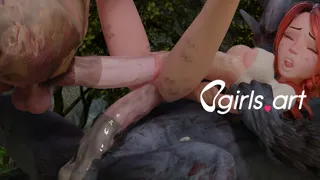 Monster Cock Double Penetration Scene - Ogirls