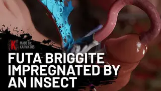 Futa Briggite Impregnated by an Insect Monster - Commissioned Art