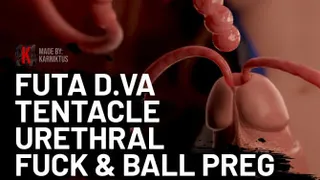 [COMMISSION] Futa D.VA Tentacle Urethral Fuck / Ball Preg
