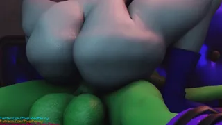 Beast Gal and Raven [Ass Jiggle Focused]