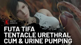 [COMMISSION] Futa Tifa Tentacle Urethral Cum & Urine Pumping