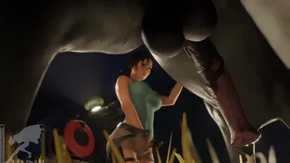 Lara Croft fucks a horse