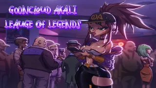 Akali from League of Legends - Sensual Gooncloud Animation [Mofentea]