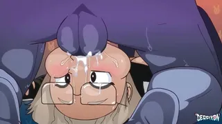 2D Blowjob and cumshot compilation