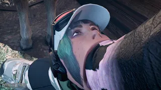 Ela milking her Horse