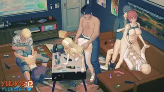 [NTR] Tomo-chan 3 Girl Orgy Gangbang