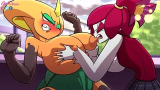 Pollena plays with Brall's breasts [PinkShonen]