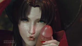 Ifalna deepthroated and facial (Red Nails)