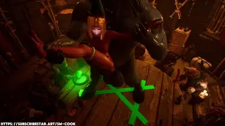Jester Elf Destroyed by Headless Beast