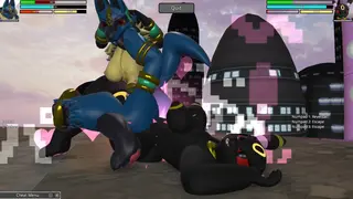 Lucario vs Umbreon Heroine Rumble 2 Pokemon Futa X Futa