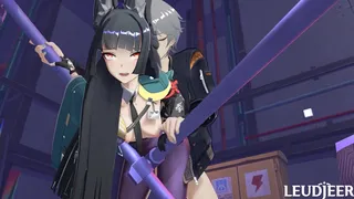 Miyabi and Wise Fucking on the Job