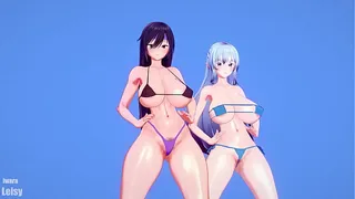 mmd hot girl big boobs workout