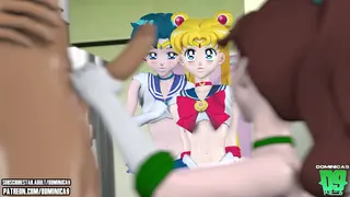 Sailor Scouts Hot Photoshoot Group Sex