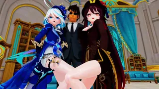 Sexy MMD AOA Heart Attack Hutao Furina Dance