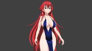 Rias Gremory college DxD Blue Dress Student