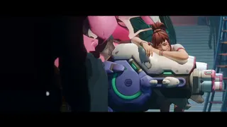 [Dva & Dae] nsfwtwt nsfw porn hentai sfm blender render rule34 Dva Dae Overwatch 3danimation r34