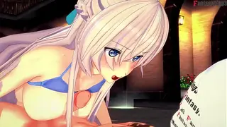 Belfast bikini fucking on public pool | 3 | Azur Lane | Full & POV on Sheer & PTRN: Fantasyking3