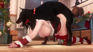 Elizabeth 3D Hentai: Busty Babe Takes Huge Dog Penis in Animation