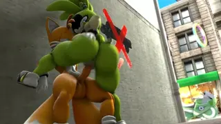 Intense Public Sex with Tails
