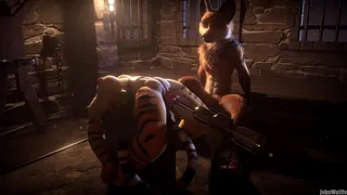 Intense Tigress and Machine Action