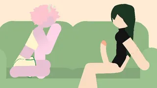 Tsuyu and Mina Hentai Scene