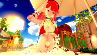 Koikatsu: Sweet Beach Day with Stripper Pyra