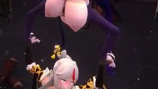 [Sex Battle]悪堕ちの對決！Shogun_Ningguang外援編 Hilichurls VS 雷電将軍&凝光