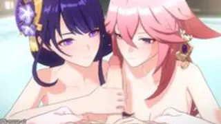 Aisa Bathhouse ft. Raiden, Yae, Mizuki