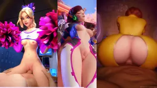 Marvel Rivals & Overwatch Hentai PMV: Mercy, Psylocke, Chun-Li Thighjob & Ass Shake