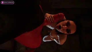 Red Succubus Futa Destroys Hot Futa in Sauna