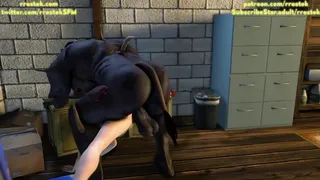 Final Fantasy Scarlet anally gaped by Minotaur Monster