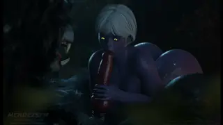 Dark Elf Nyssa pleasures and fucks werewolf [MendezSFM]