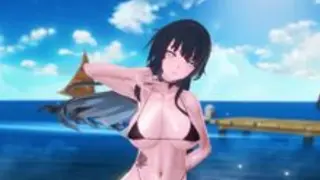 Elysia, Mei Beach Battle Against Sin Bag for 300 Rounds