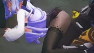 The Pervert Who Trespassed into Phaethon's Room Gets Punished by Vivian (Left)