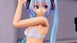 【MMD R-18】Miku Strip　Gokuraku_Jodo(re-upload)