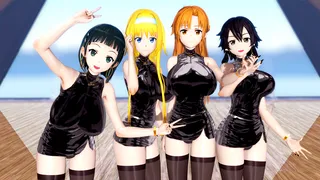 Asuna X Kirigaya Suguha X Shino Asada X Alice - MORE【Sword Art Online】